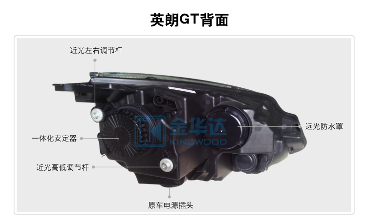 别克英朗GT双光透氙气大灯总成01