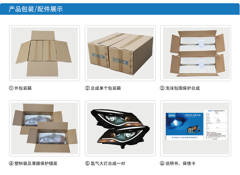 别克君威双光透镜大灯总成15