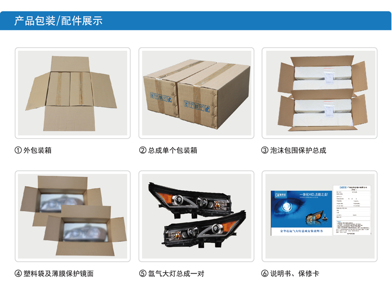 丰田卡罗拉Q5双光透镜氙气灯大灯总成 14