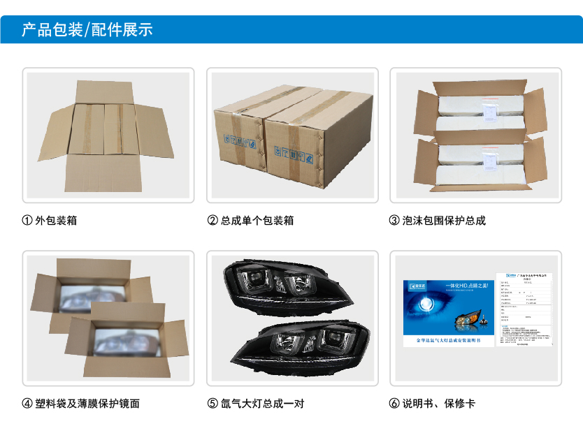 大众高尔夫7一体化氙气大灯总成17